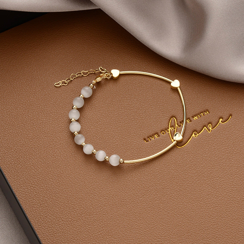 Vintage Pearl Female Style Design Simple Cold Bracelet
