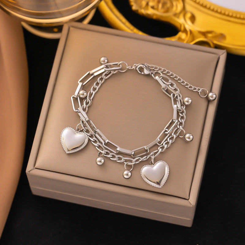 Titanium Steel Female Gold Fashion Light Luxury High Bracelets