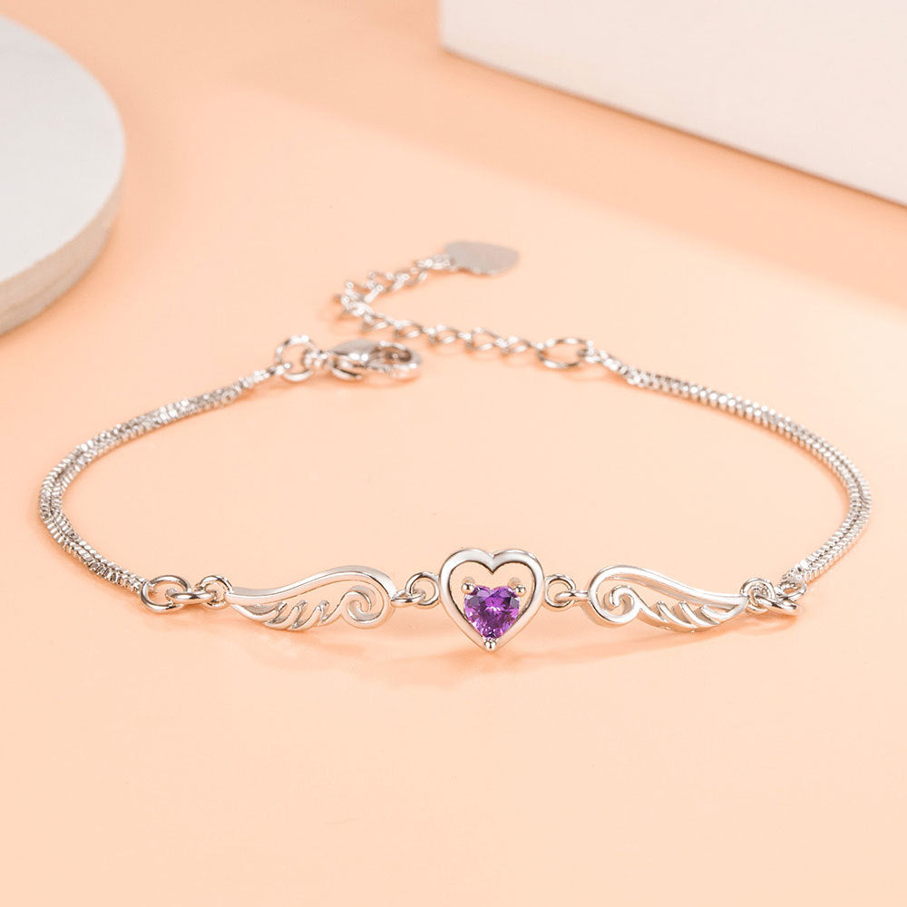 Lovers Personalized Female Elegant Cute Lady Wings Heart-shaped Bracelet