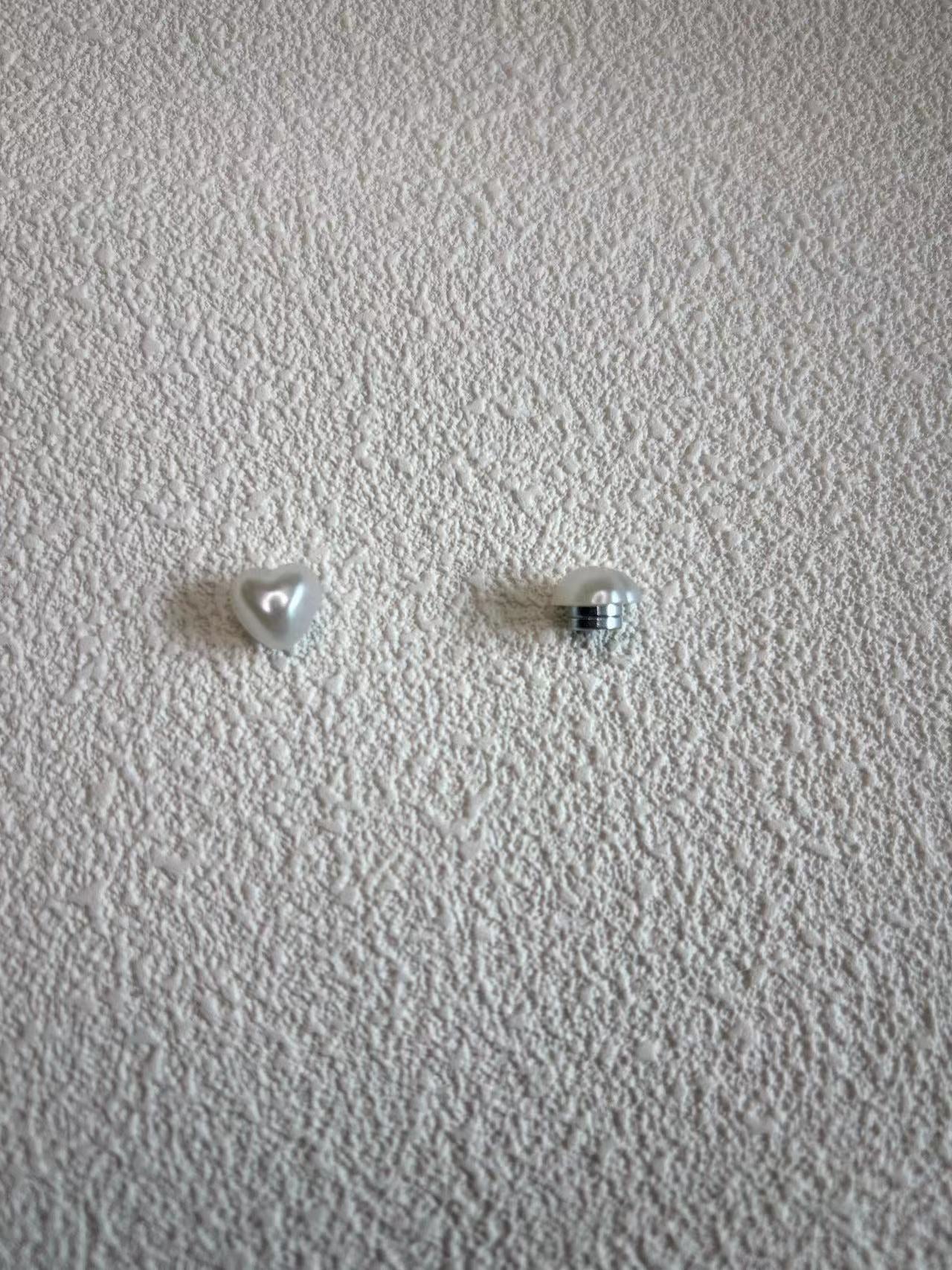 Love Pearl Magnetic Ear Without Piercing Magnet Stud Earrings
