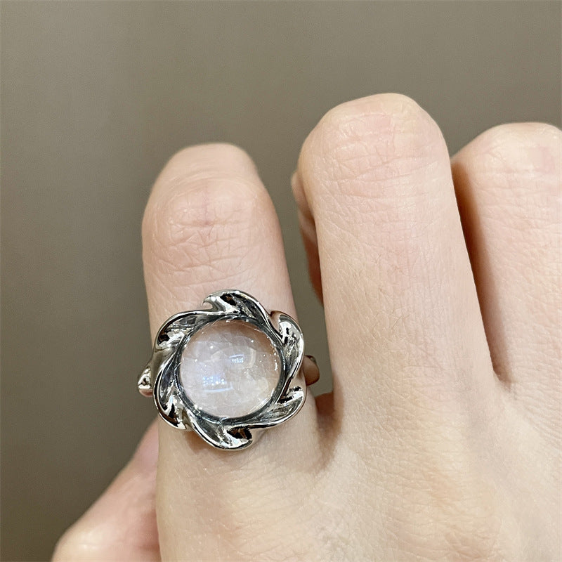 Moonstone Style Niche Design High-grade Temperament Rings