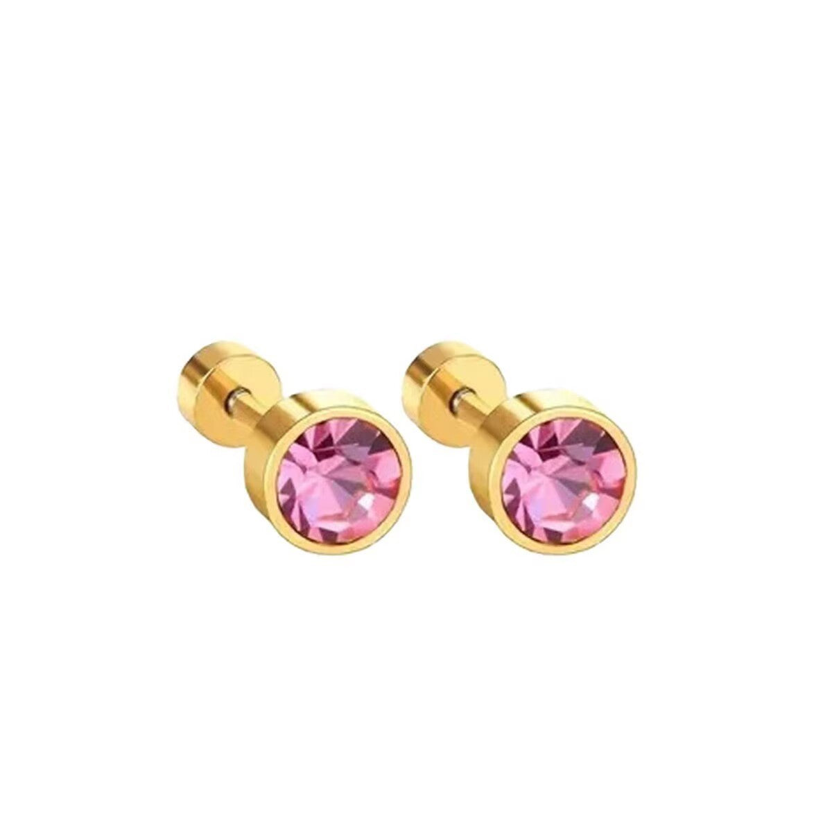 Stainless Steel Diamond Cup Car Plug Ear Bone Seconds Stud Earrings