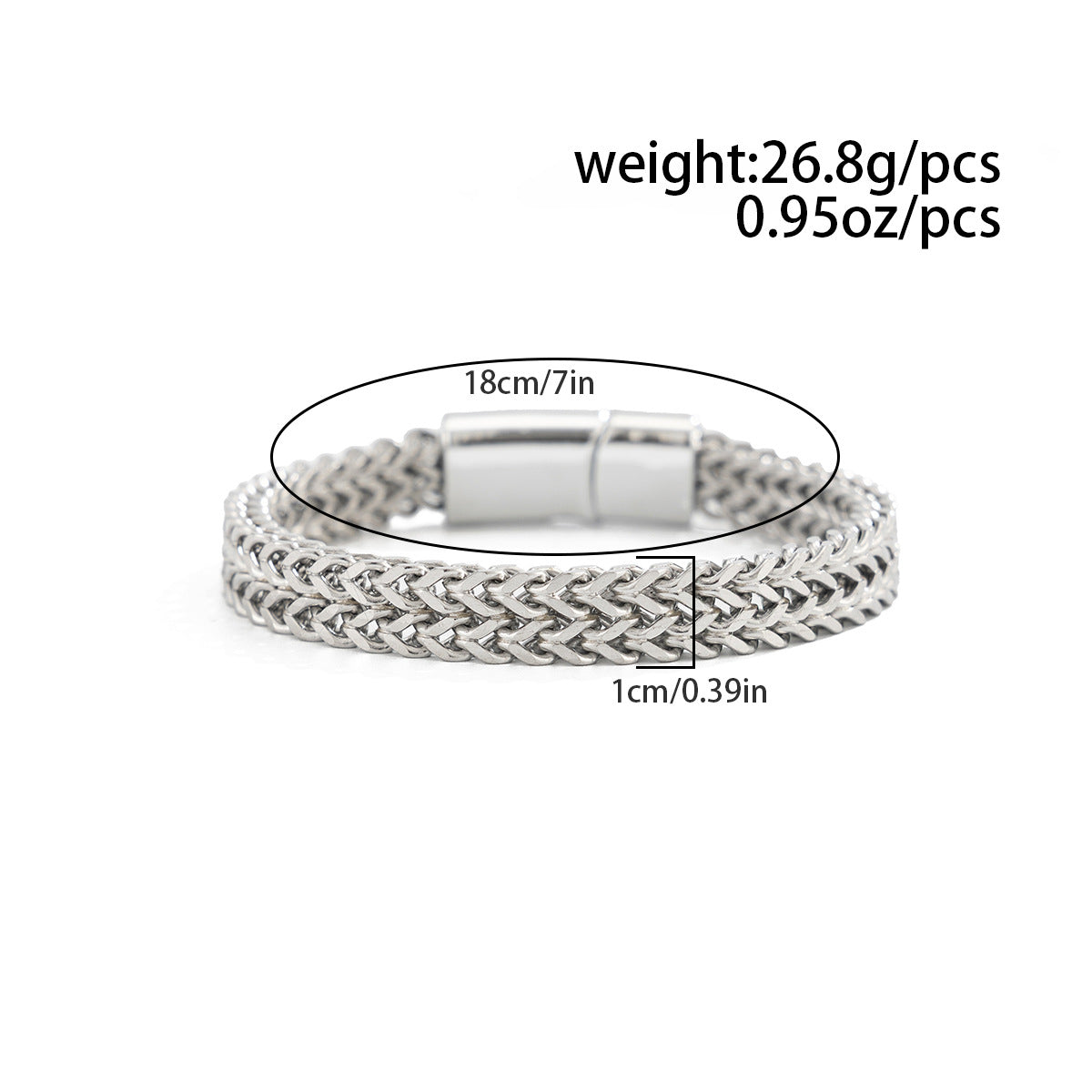Men's Street Stainless Steel Fashion Personality Cuban Link Bracelets