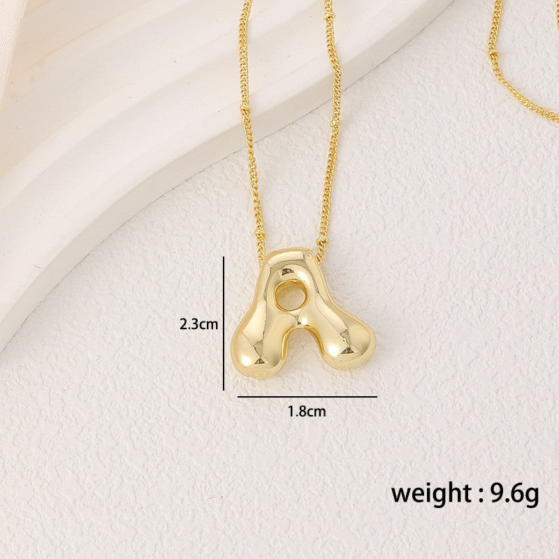 Plated Gold Glossy Balloon Bubble Chubby Cute Pendants