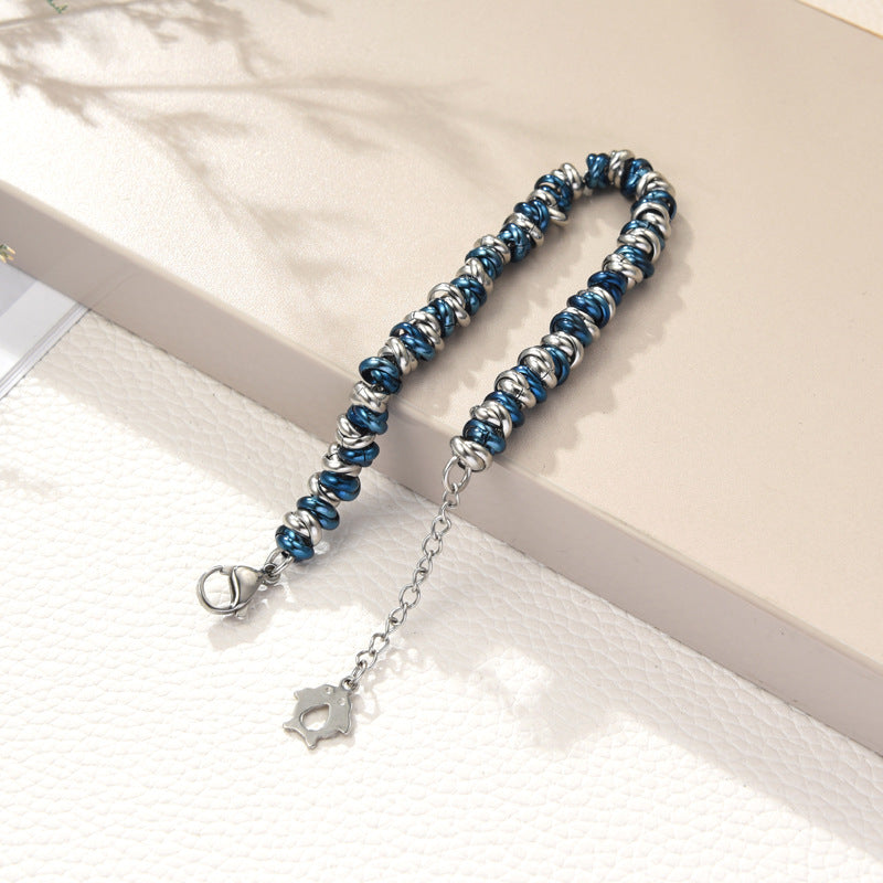 Women's Electroplating High-grade Stainless Steel Titanium Pearl Decorative Bracelet