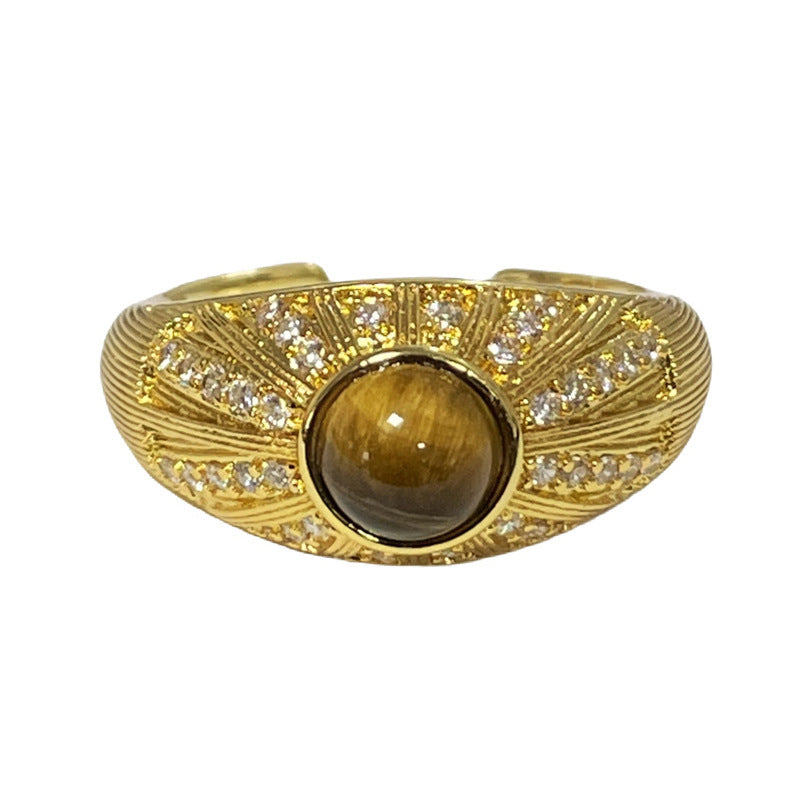 Women's Vintage Court Style Brushed Open For Rings