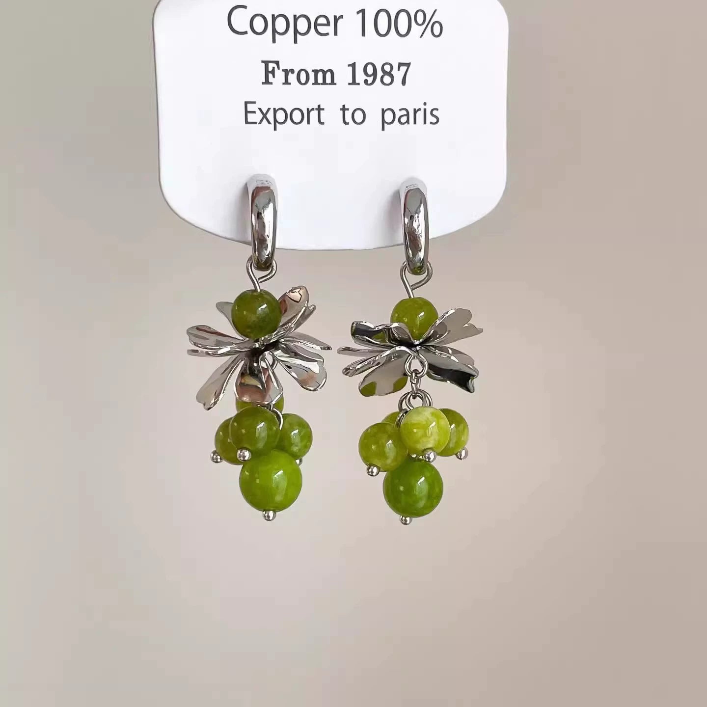 Green Tassel Fashion Personalized Graceful Wild Female Stud Earrings