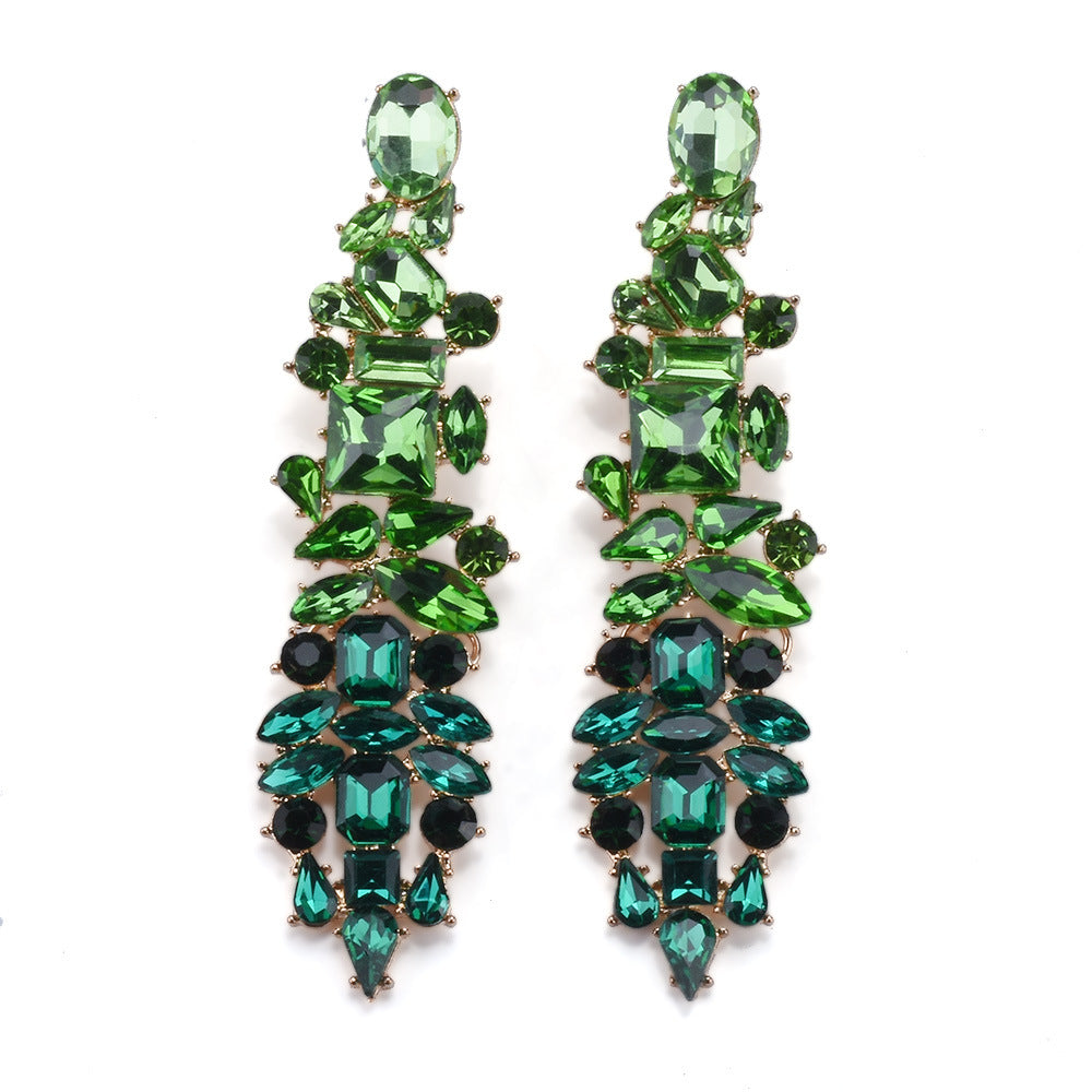 Women's Exaggerated Tassel Fashion Creative Rhinestone Long Earrings