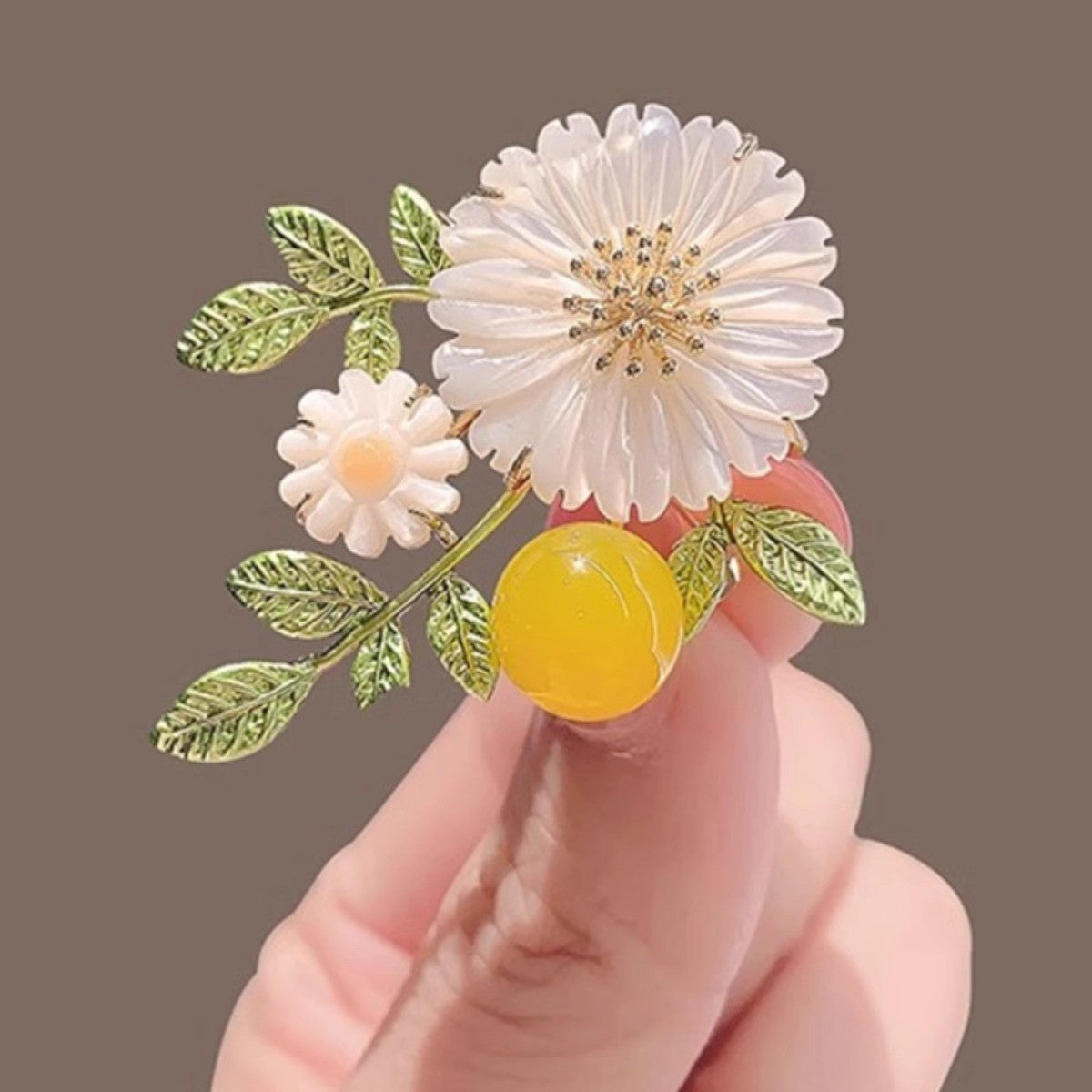 Golden Pearl Corsage Wheat Brooch Female High-grade Brooches