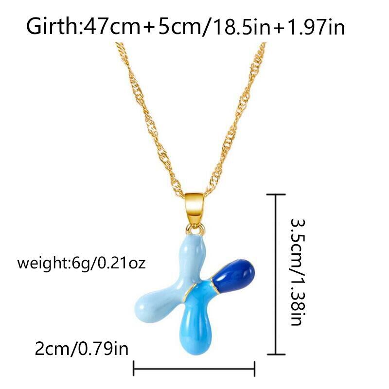 Jewelry Epoxy Bubble Dopamine Letter English Necklaces