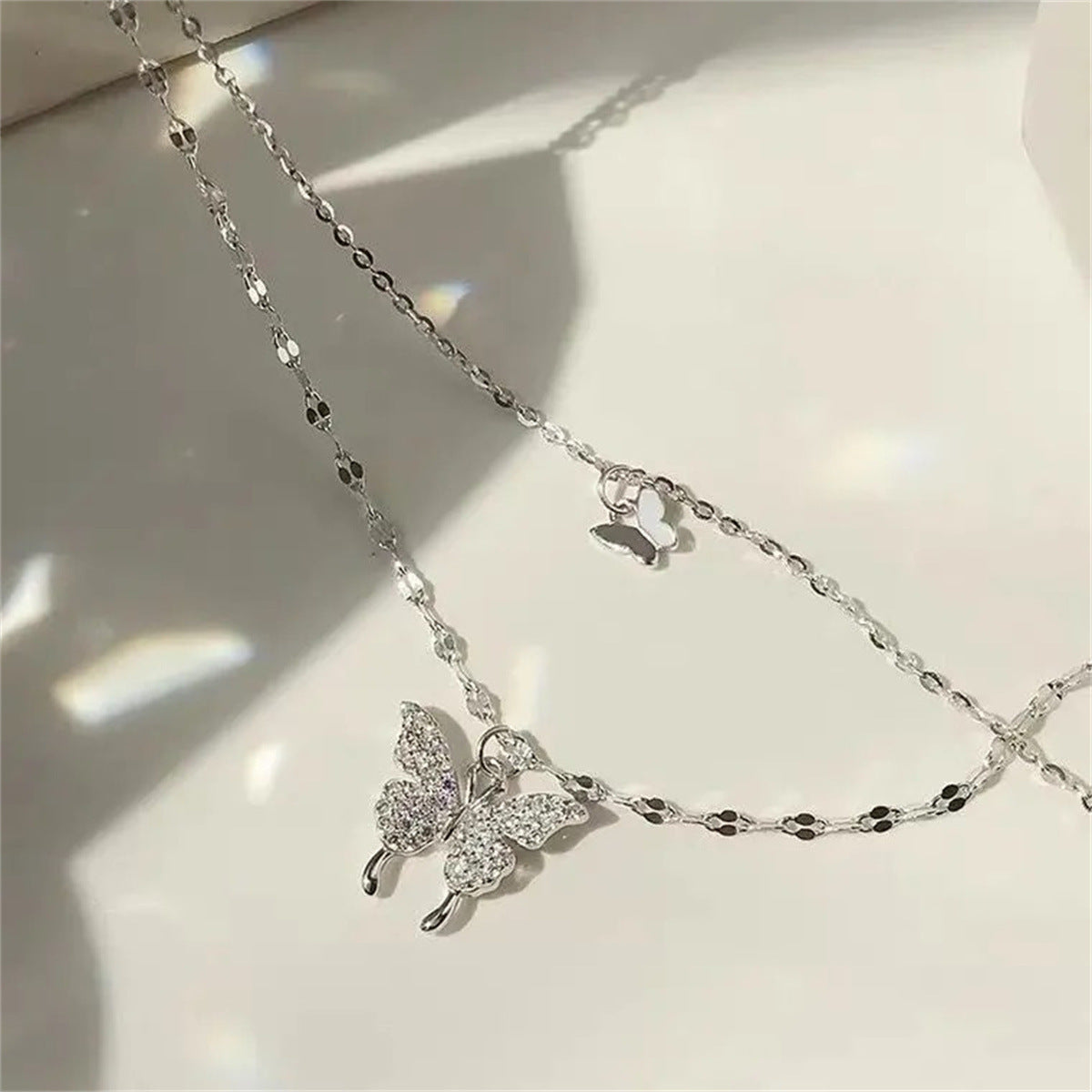 Luxury Sweet Loving Heart Clavicle Chain Niche High Necklaces