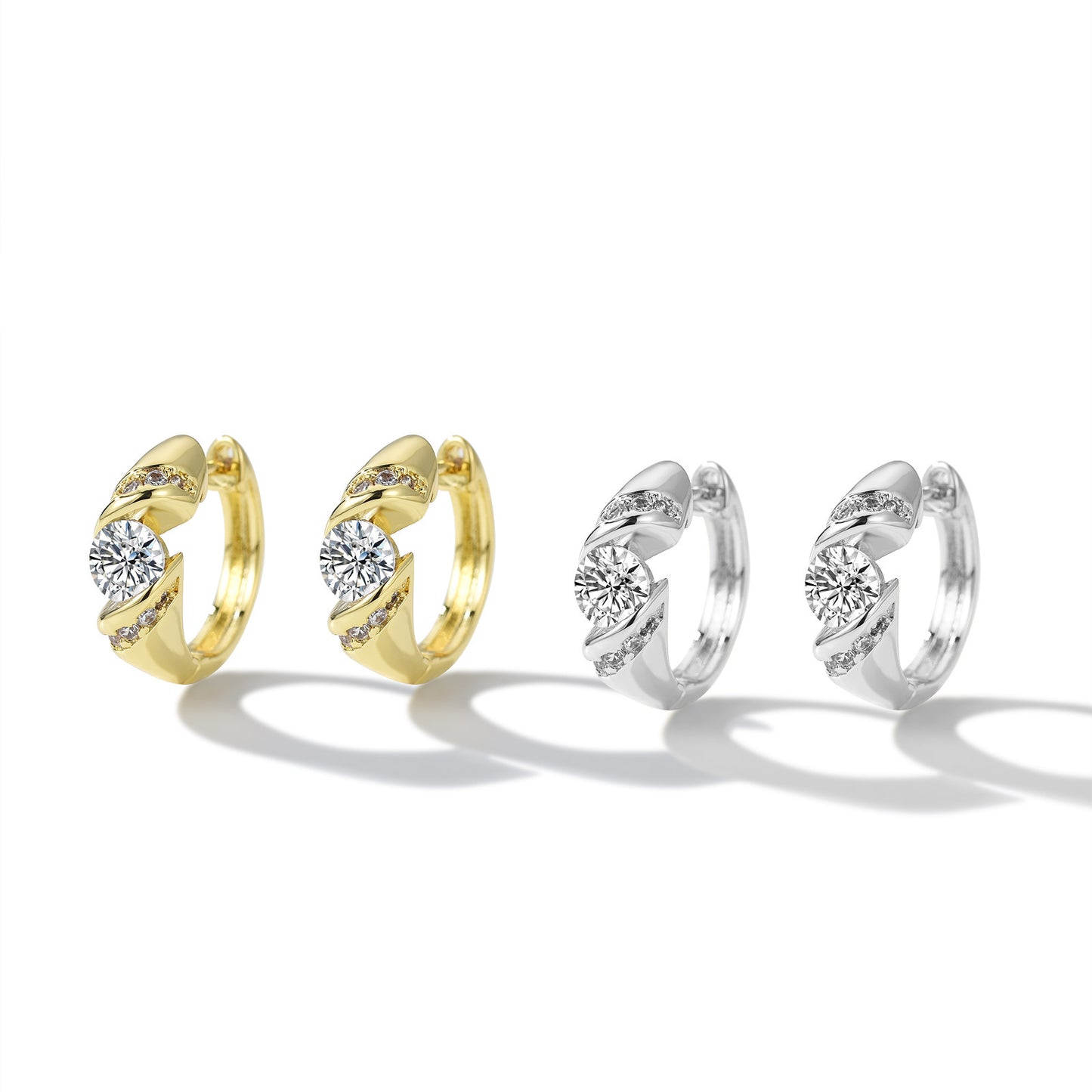 Men's Fashionable Personalized Creative Sense Zircon Ear Clip Rings