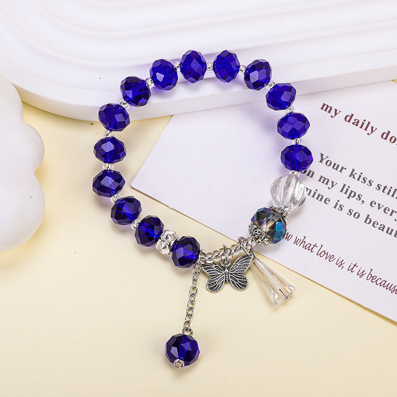 Glass Korean Style White Chalcedony Fresh Girlfriend Gifts Bracelets