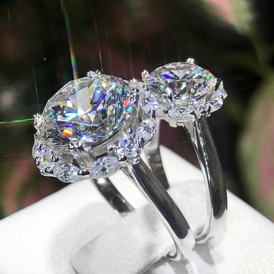 Big Diamond Super Large Flash Gem Rings