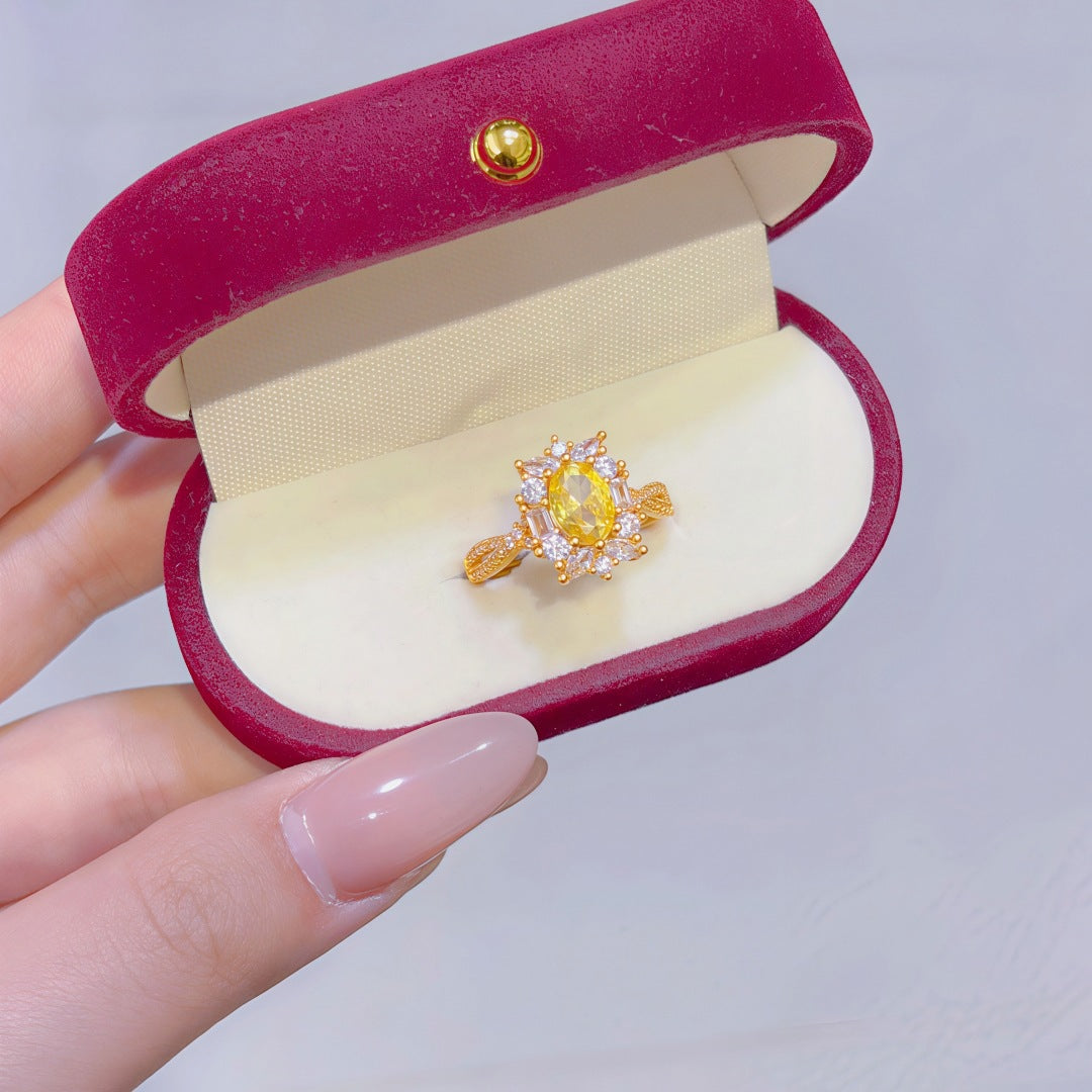 Women's Alluvial Gold Retro Affordable Luxury Design Brass Plated Fashion Ring