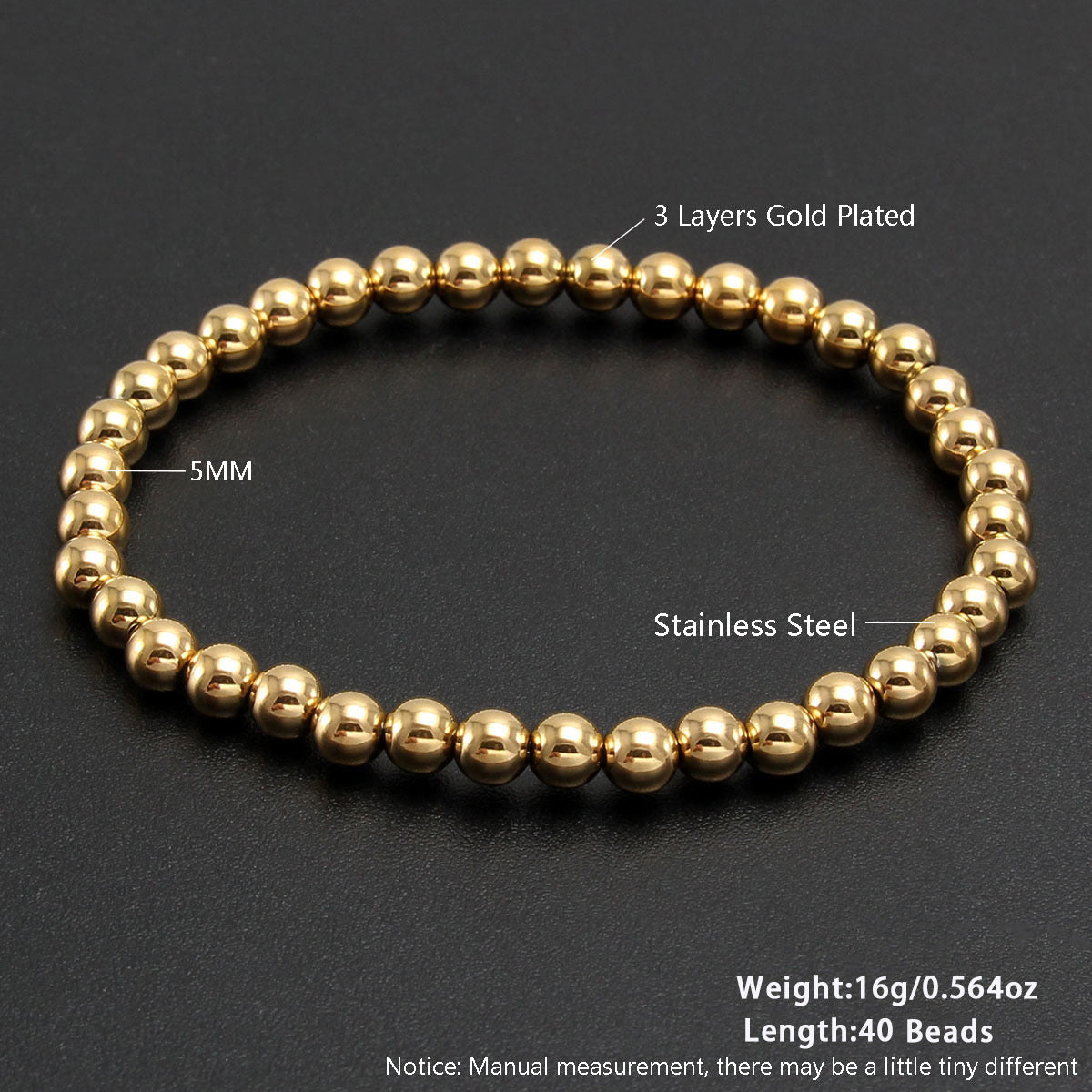 Women's & Men's Stainless Steel Gold-plated Gold Sier Two-color Bracelet