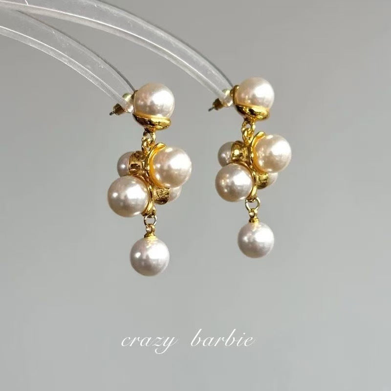 Women's Exaggerated Geometry Metal Circle Tassel Light Luxury High-grade Elegant Ear Earrings