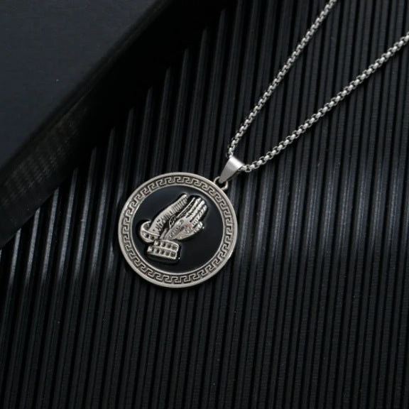 Men's Hop Trendy Cool Letter Korean Style Sweater Chain Necklace