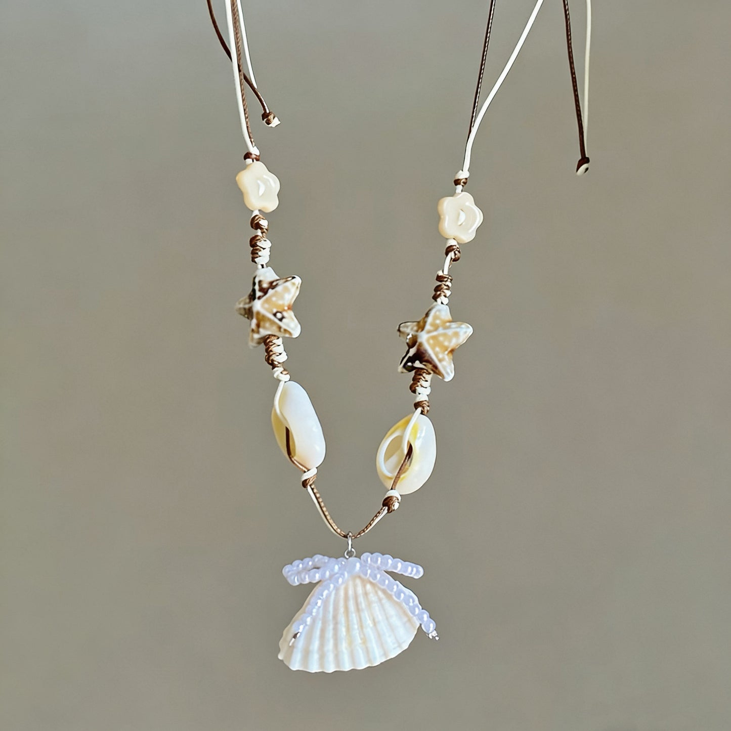 Women's Seaside Dopamine Shell Starfish Vacation Style Island Wear Necklace
