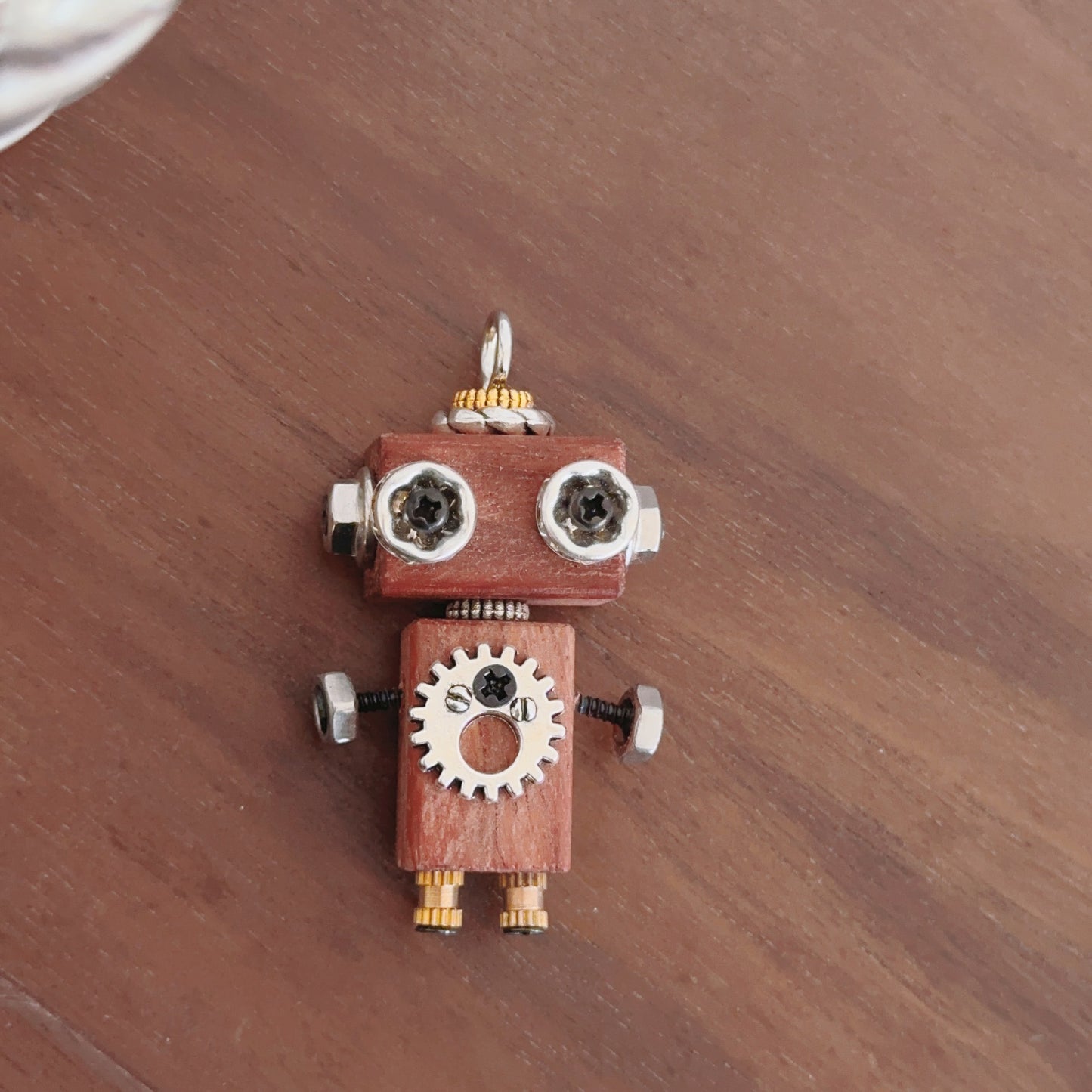 Personality Handmade Wooden Robot Hangings Accessories Pendants