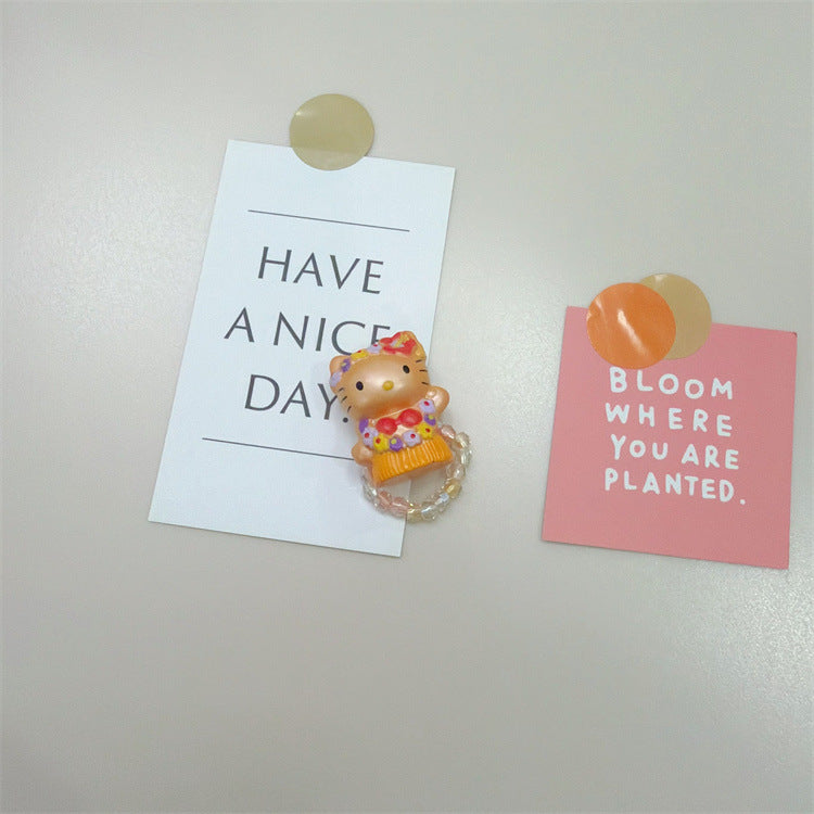 Flowers Cat Sweet Girly Trendy Cool Ring