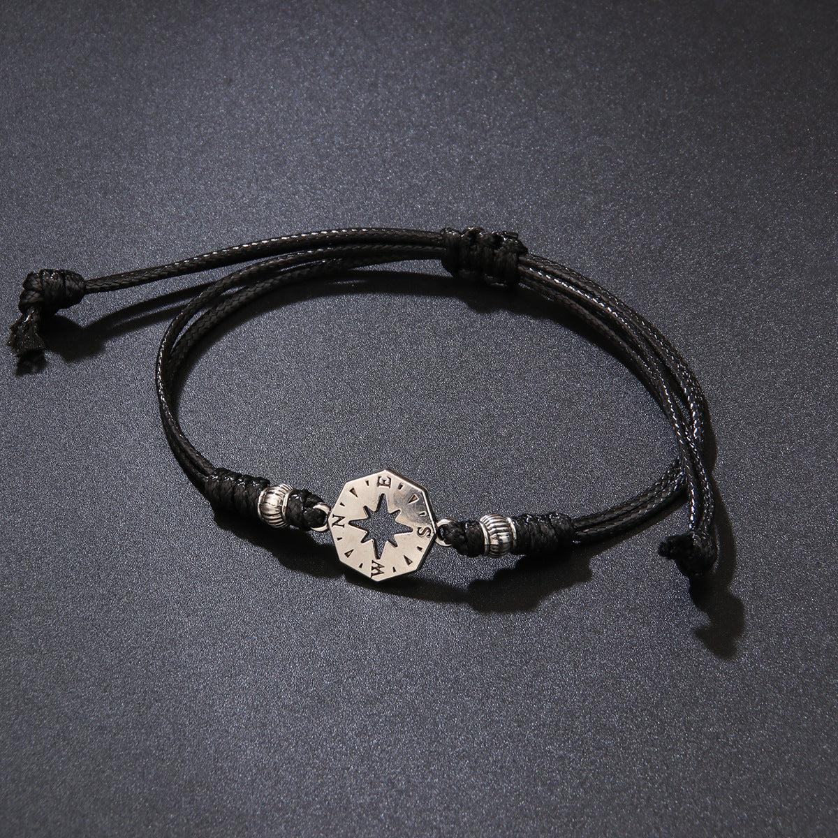 Lettering Five-pointed Star Personality Handmade Woven Pattern Carrying Bracelet