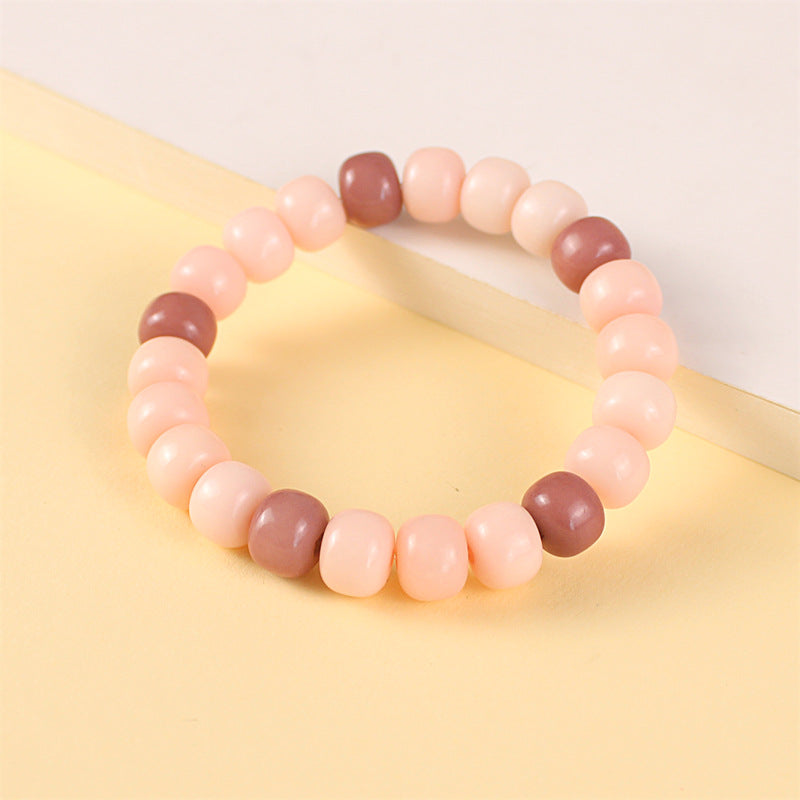 Bodhi Candy Color Single Circle Pliable Temperament High Throw Three Bracelets