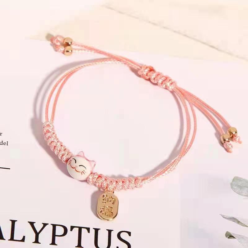 Line Hand-woven Ceramic Mini Kitty Fresh Woven Bracelets