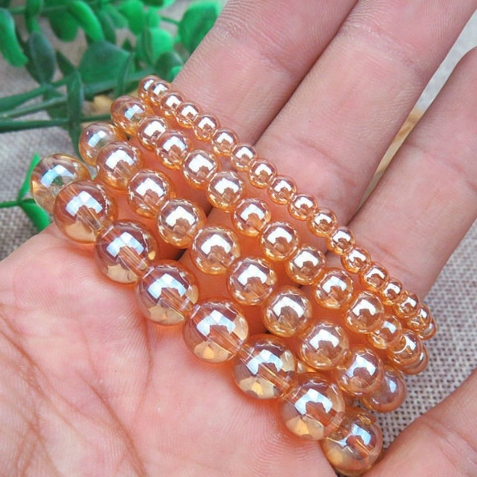 Glass Bead Imitation Knife Scraping Amber Bracelets