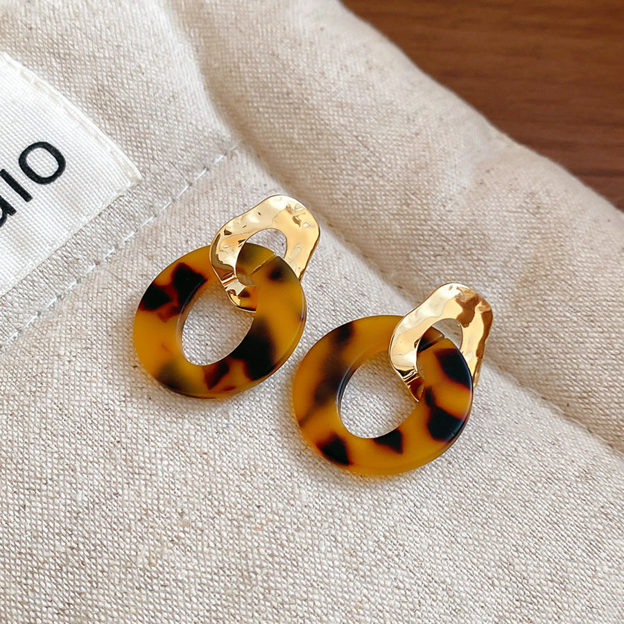 Chinese Style Coffee Color Wooden Bead Light Luxury High-grade Mori Rings