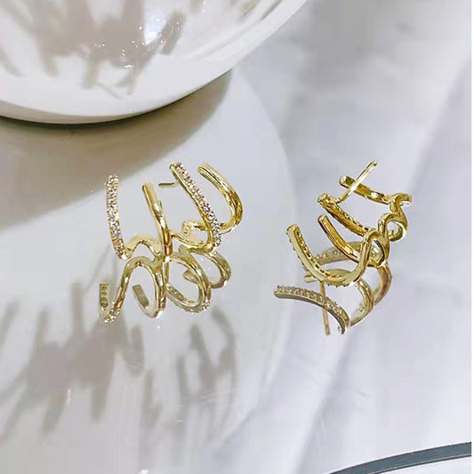 Women's Gold Light Luxury Paw Small Cold Earrings