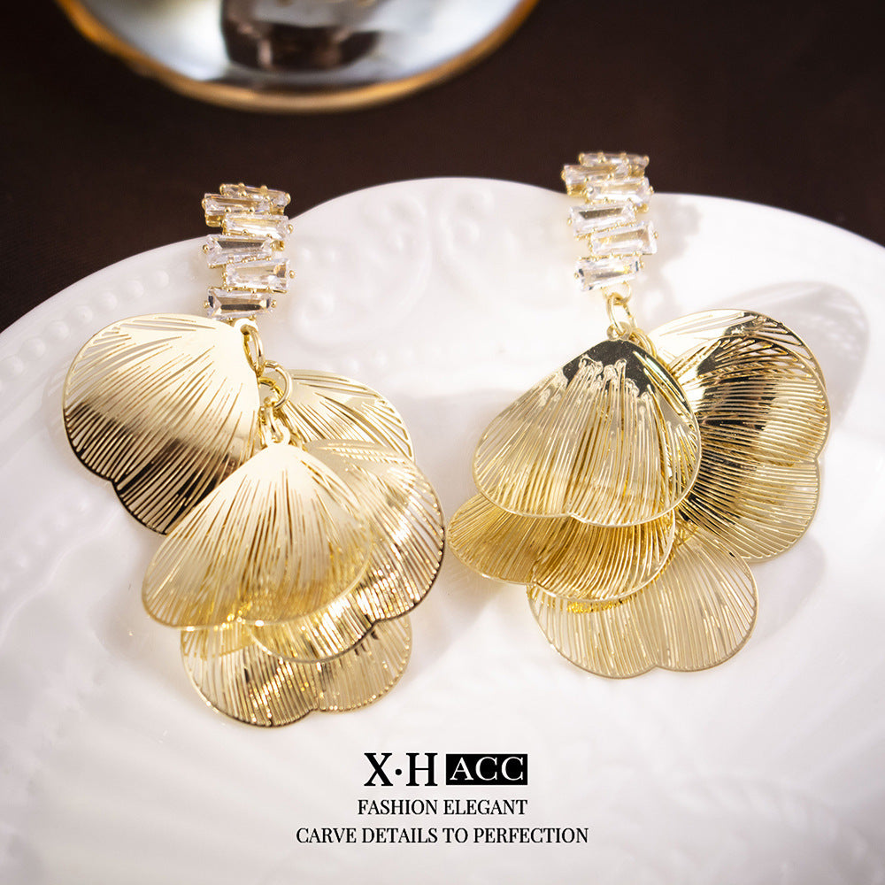 Elegant Zircon Butterfly Tassel Gentle Stylish Personality Stud Earrings