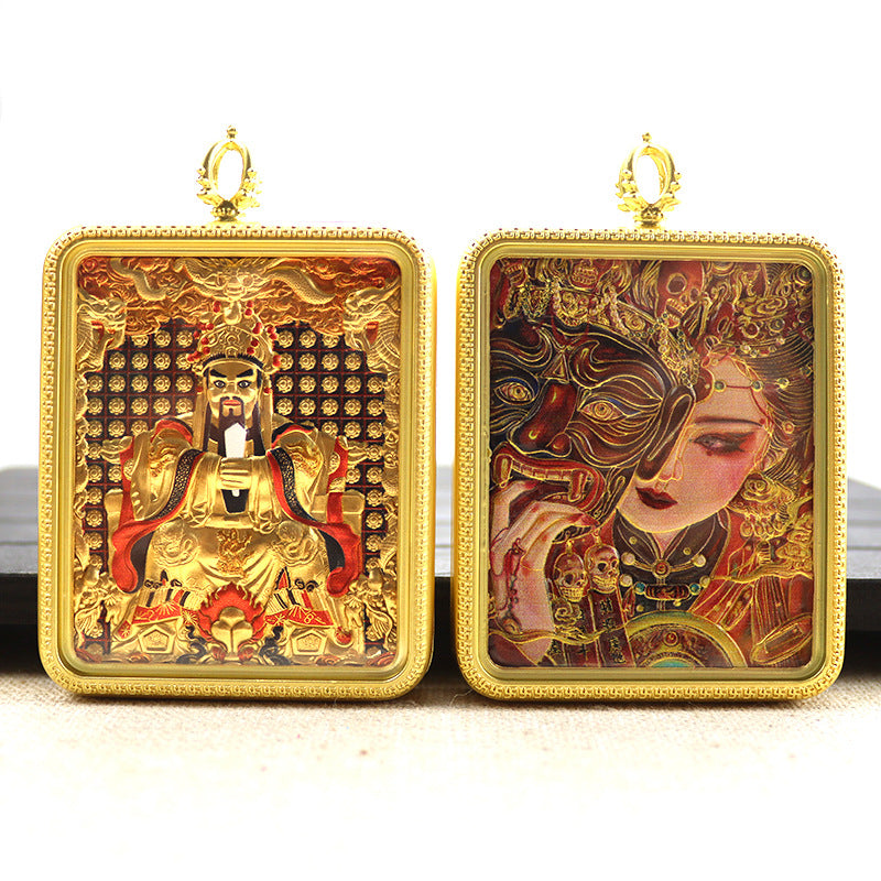 Double-sided Five-master Zodiac Three-dimensional Gilding Portable Pendants