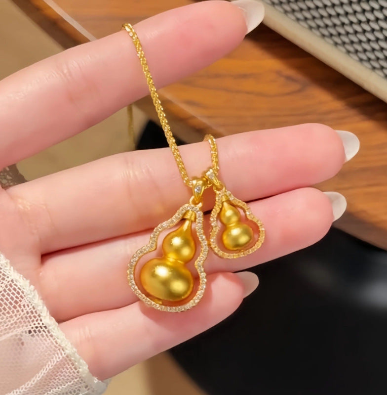 Rotatable Temperament Gourd Light Luxury High Necklaces