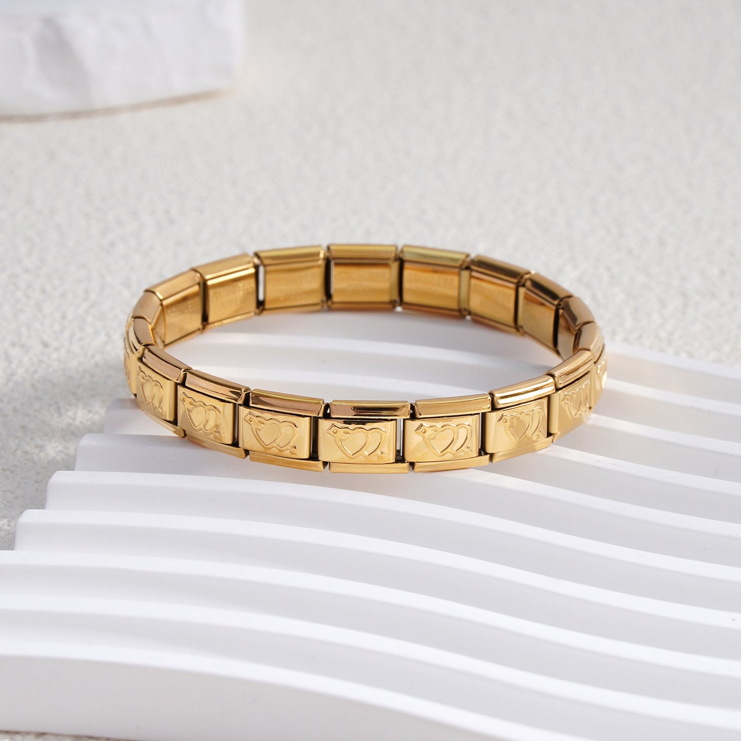 Innovative Classic Module Gold-plated Pattern Stainless Bracelets