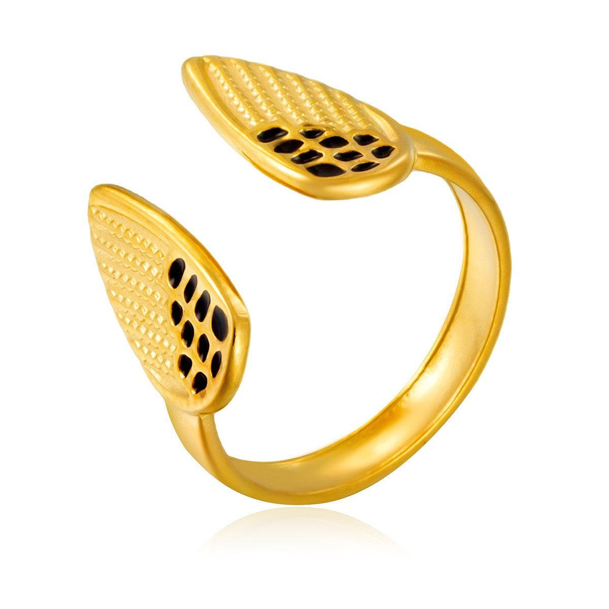Stainless Steel Irregular Line Love Heart-shaped High-grade Ring