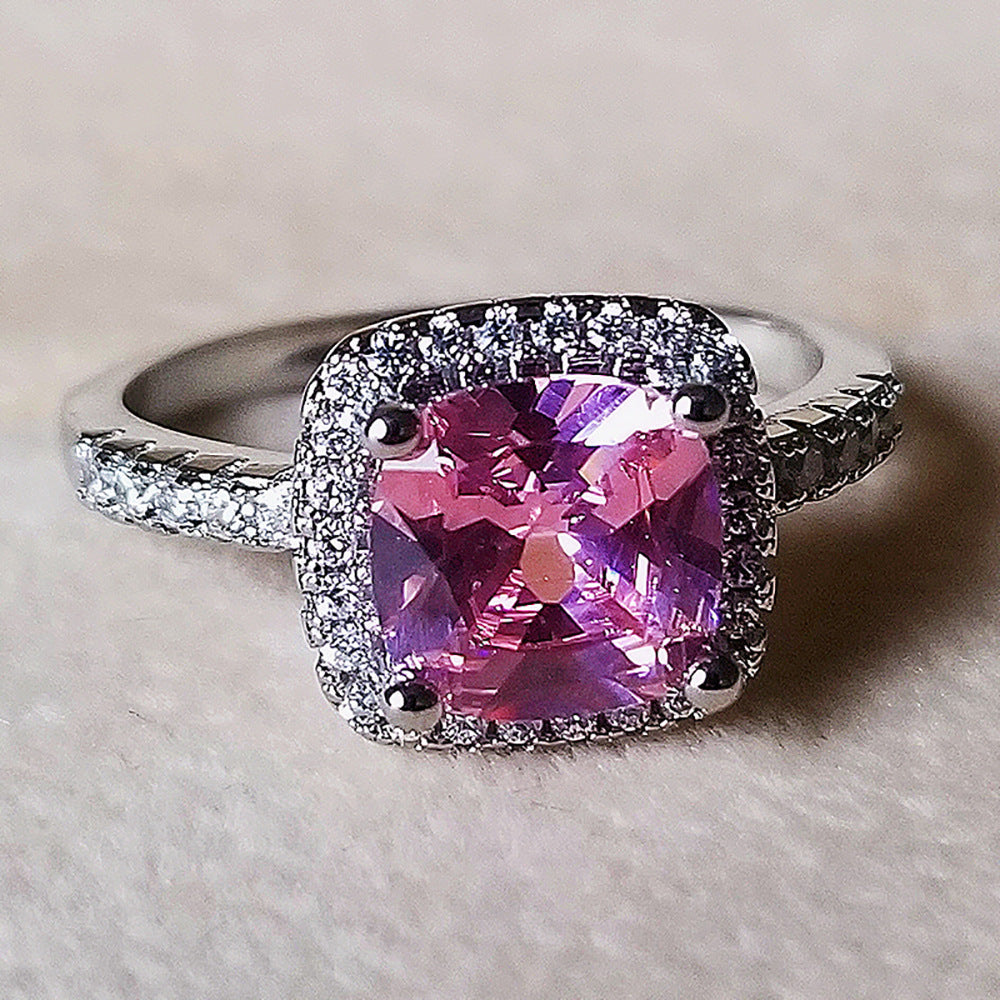 Women's Simple Pink Niche High Sense Does Rings