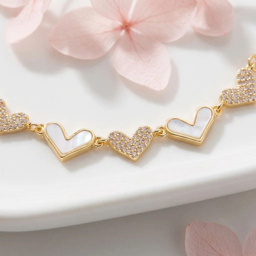 Korean Style Light Luxury Heart Female Bracelet