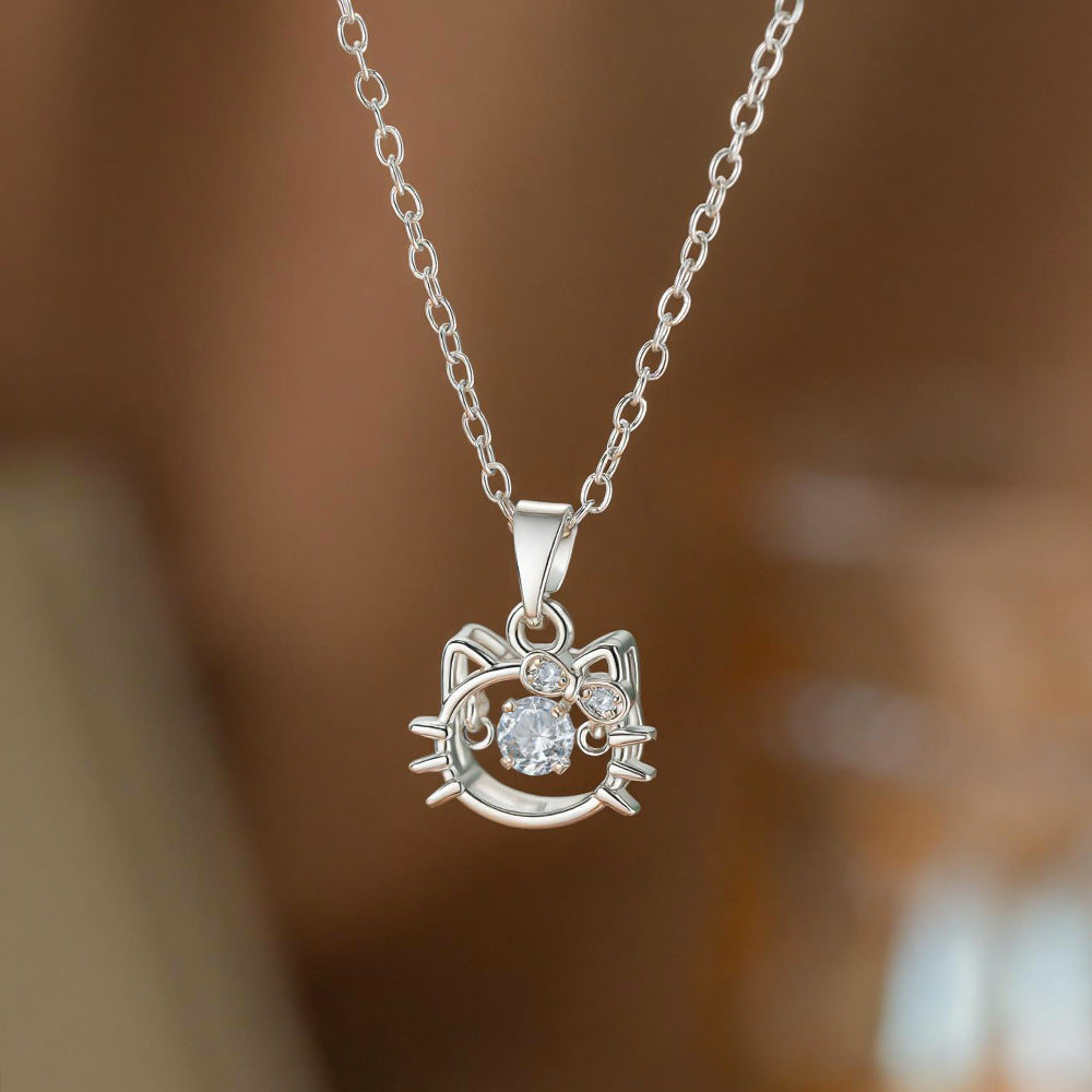 Luxury Design Female Smart Moissanite Clavicle Chain Fashion High Pendants