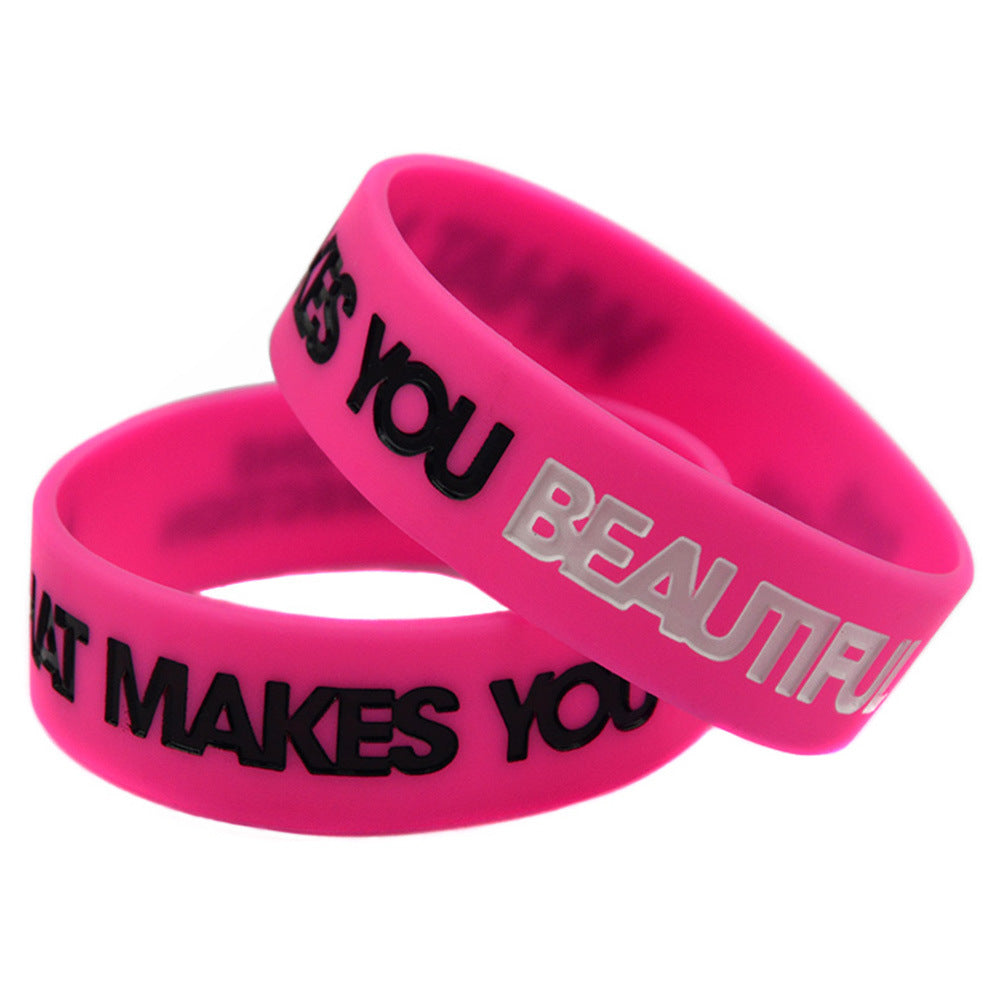 Silicone Fashion Music Hand Strap Trendy Hip Hop Bracelet