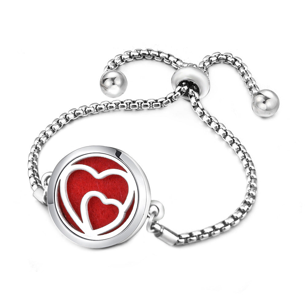 Angel Wings Mosquito Repellent Stainless Steel Essential Oil Perfume Box Bracelet