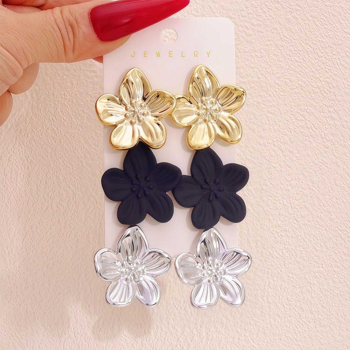 Simple Graceful Style Floral Elements Versatile Rings