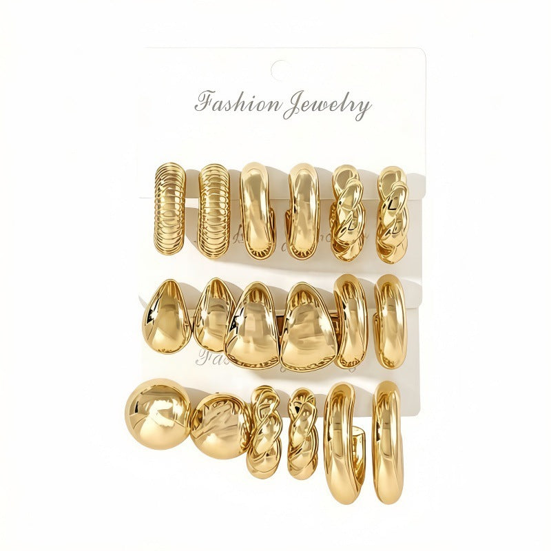 Women's High-grade Gold Fabulous Personality Creative Twist Earrings