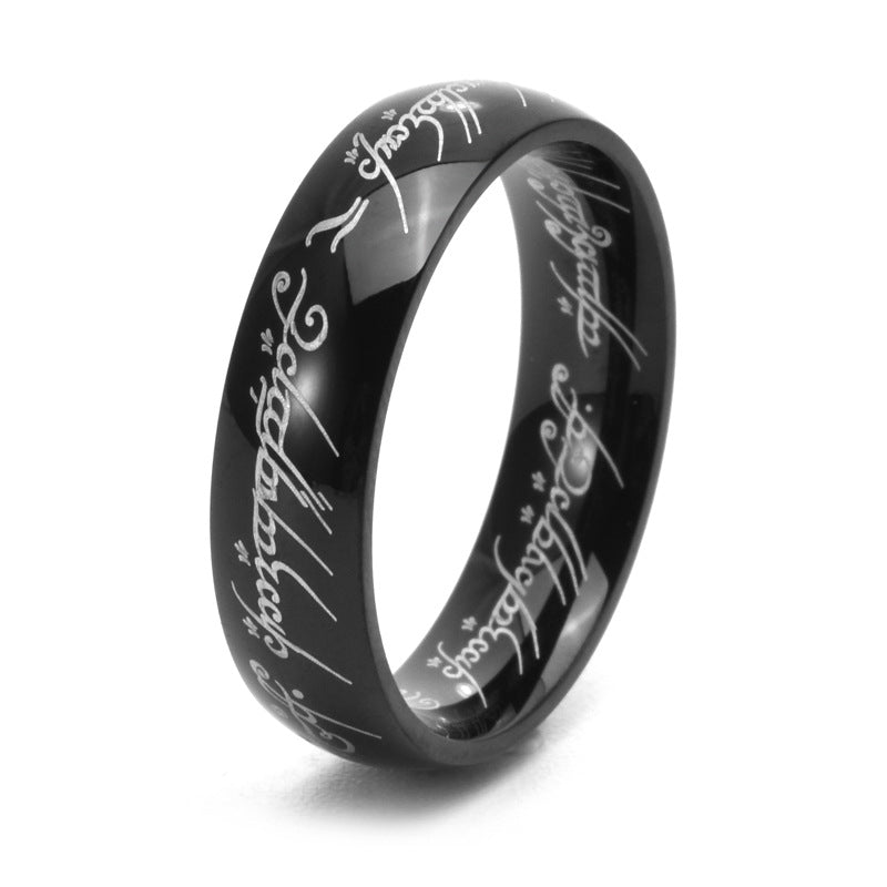 Men's Titanium Steel Magic Domineering Couple Stainless Ring