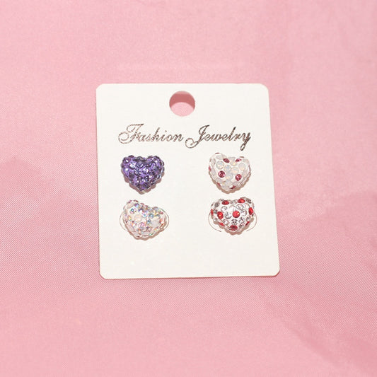 Titanium Steel Ear Fashion Three-dimensional Double-headed Twist Small Heart Shape Stud Earrings