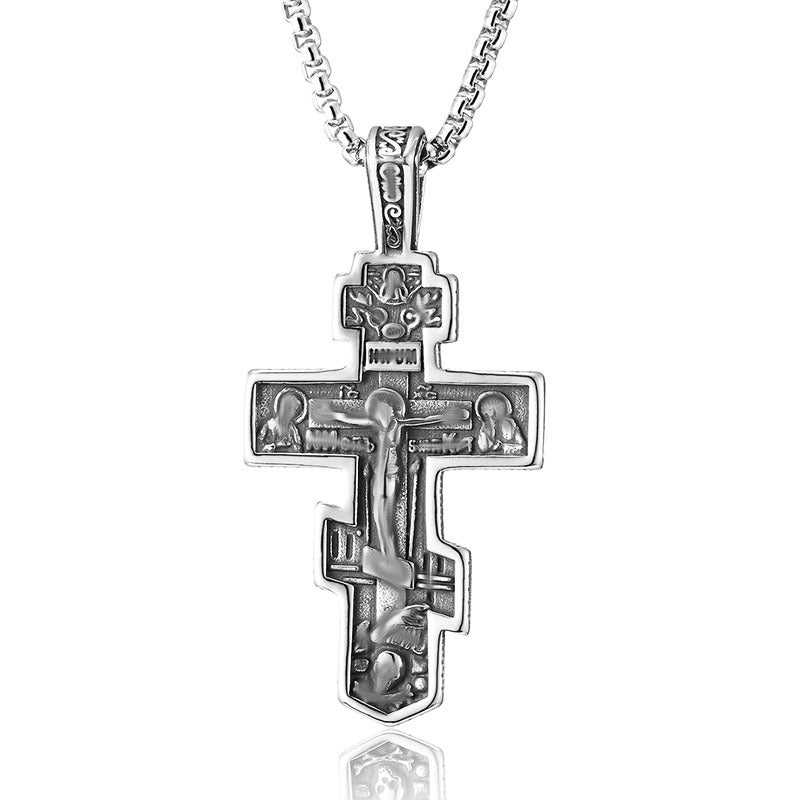 Men's Titanium Steel Suffering Cross Stainless Casting Pendants