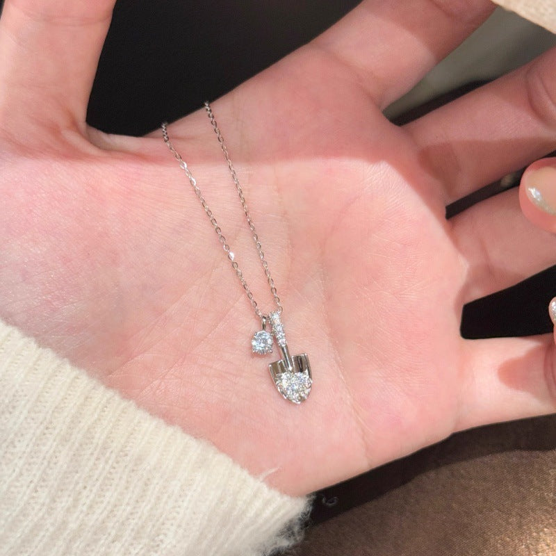 Shovel Sterling Female Niche Refined Grace Light Luxury Clavicle Chain Necklaces