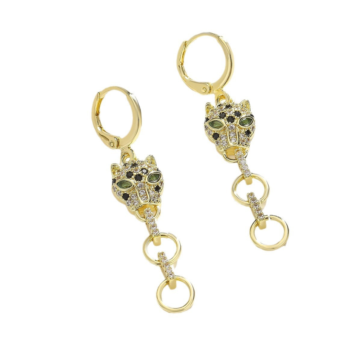 Women's Leopard Head High Sense Special Interest Light Earrings