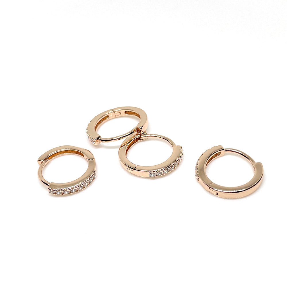 Retention Gilded Clip Micro Inlaid Zircon Material Simple Ear Buckle