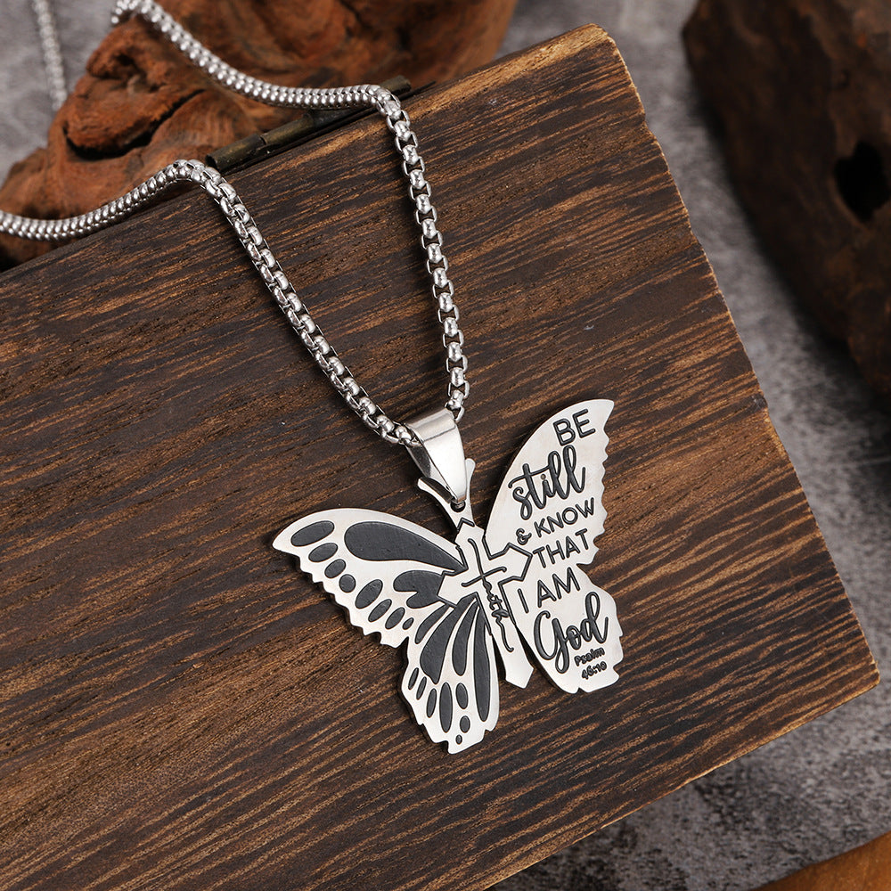 Stainless Steel Flat Personalized Creative Colorful Necklace